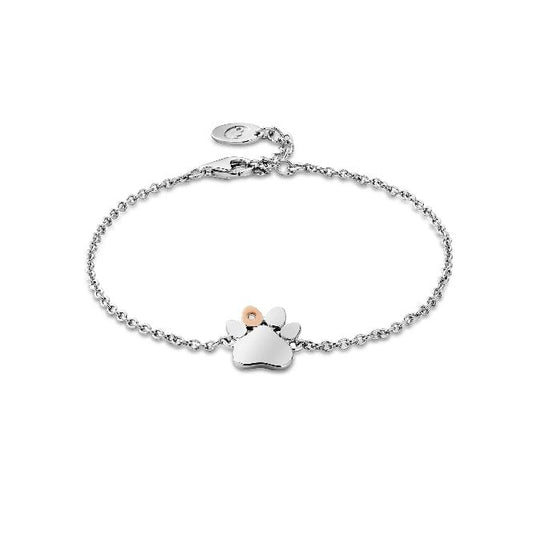 Paw Prints Silver Single-Paw Bracelet