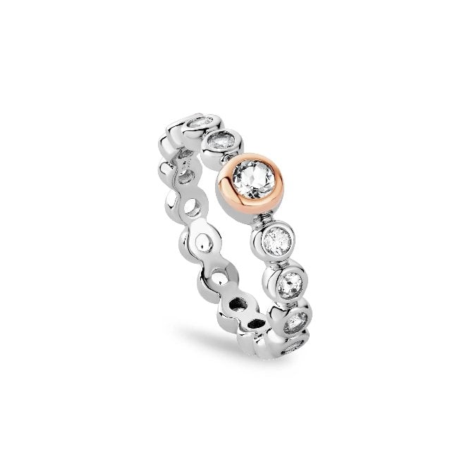 Clogau Celebration Silver Tennis Ring, Size O