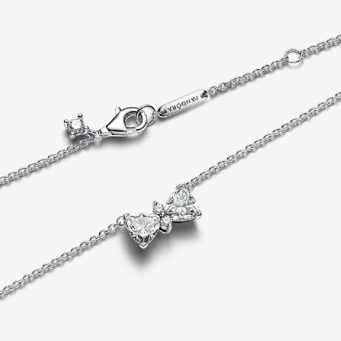 Sparkling Bow Necklace, 45cm