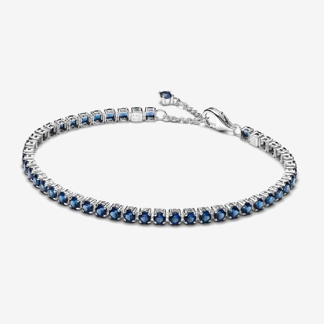 Sparkling Blue Tennis Bracelet, 16cm
