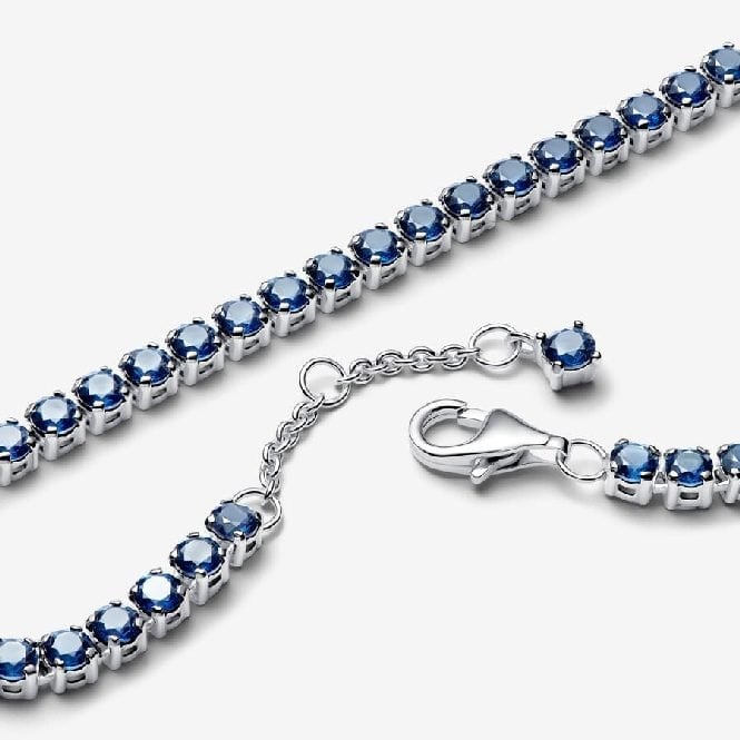 Sparkling Blue Tennis Bracelet, 20cm