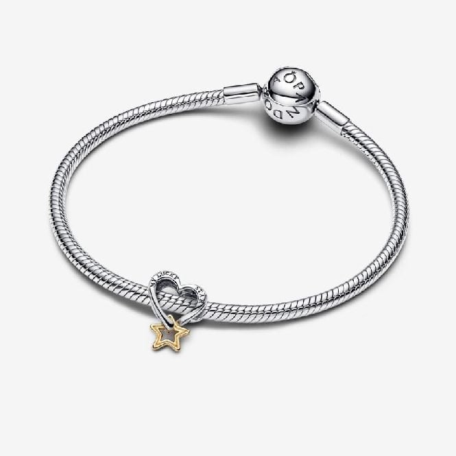 Gold Lucky Star & Heart Charms