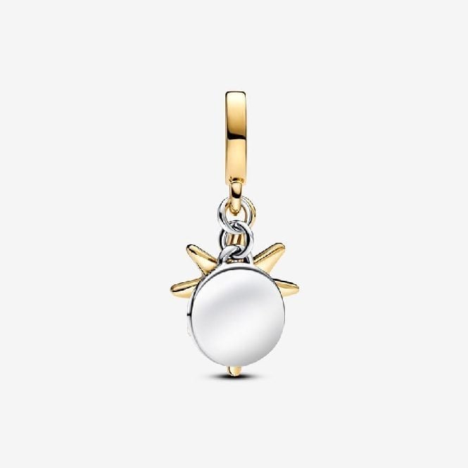 Gold Engravable North Star Lab-Grown Diamond Dangle Charms