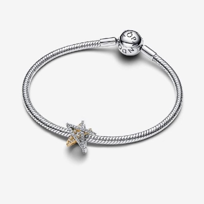 Gold Sparkling Crossover Star Charms
