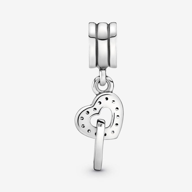 Interlocking Heart Dangle Charms