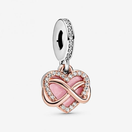 Pandora Rose Sparkling Infinity Heart Dangle Charms