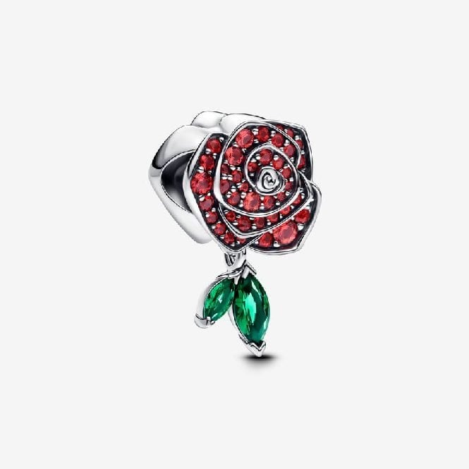 Sparkling Rose in Bloom Charms