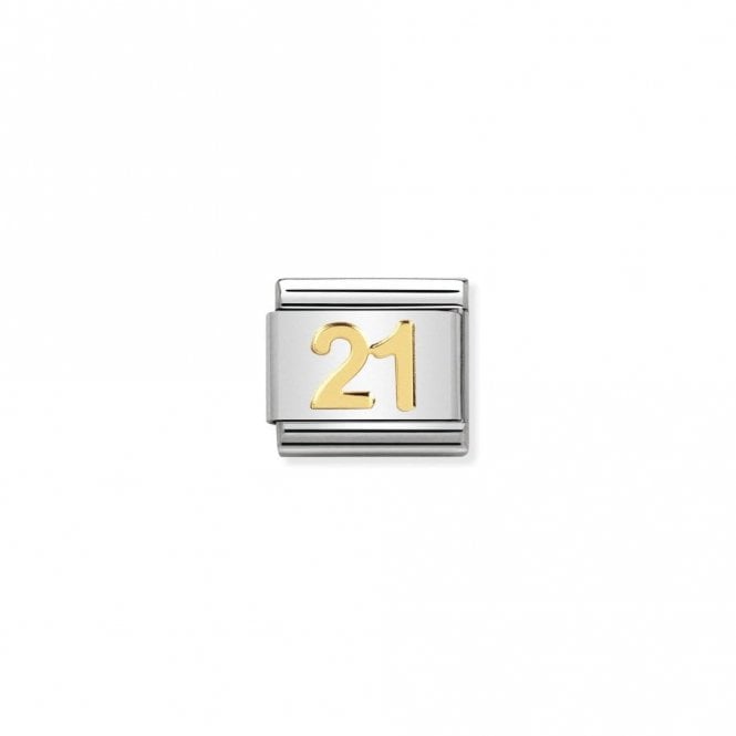 Classic Gold 21 Number Charms
