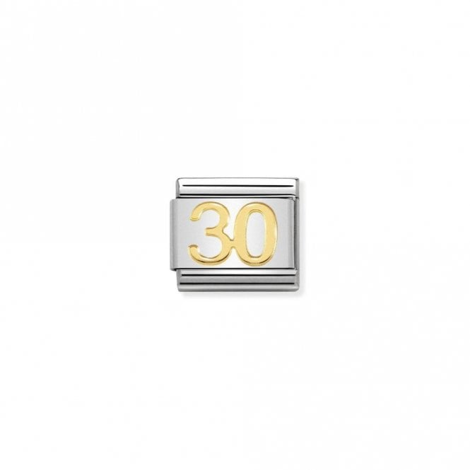 Classic Gold 30 Number Charms