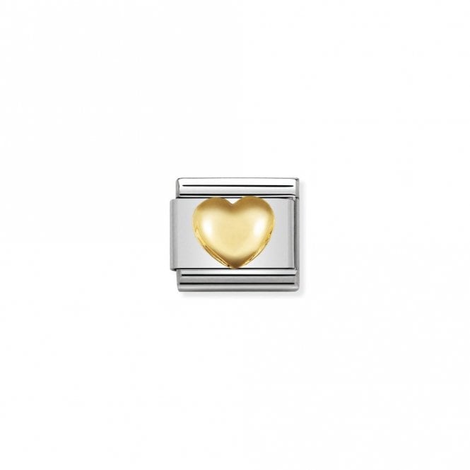 Classic Gold Raised Heart Love & Hearts Charms