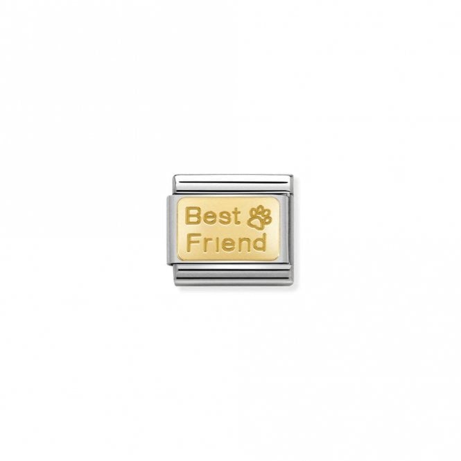 Classic Gold Best Friend with Footprint Animal Charms