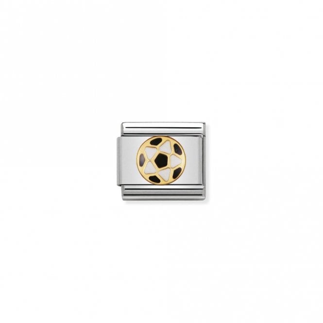 Classic Gold Black-White Football Sports & Hobbies Charms