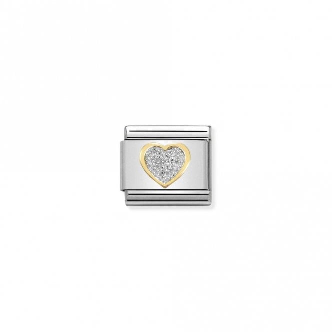 Classic Gold Silver Glitter Heart Love & Hearts Charms