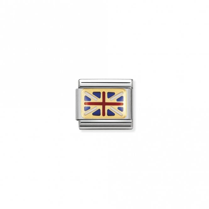 Nomination Classic Gold Flag of Great Britain Travel Charm