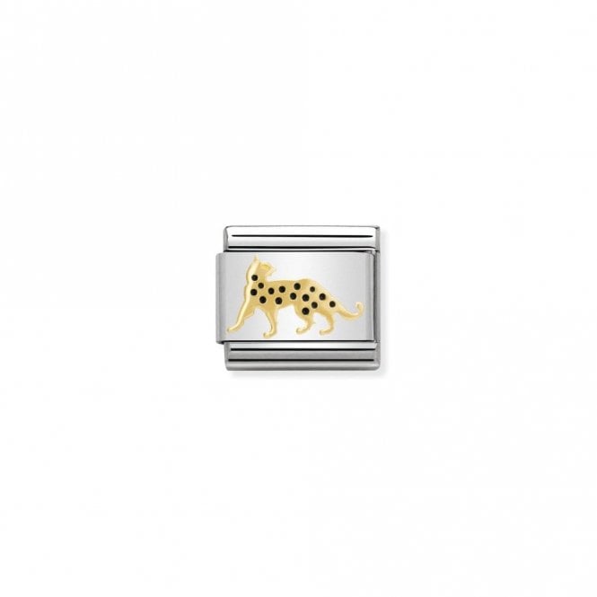 Nomination Classic Gold Leopard Animal Charm