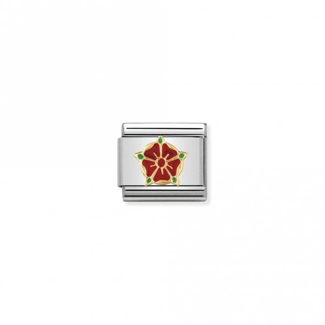 Classic Gold Red Rose Of Lancashire Travel Charms