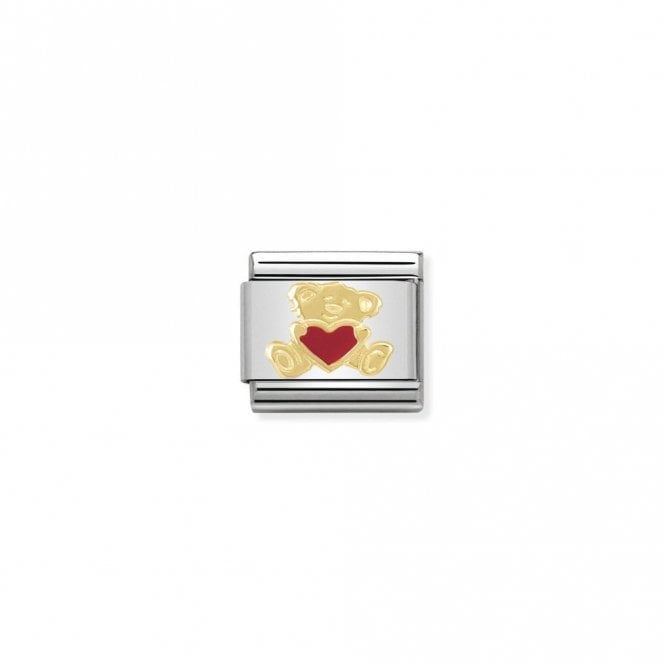 Classic Gold Bear with Heart Animal Charms
