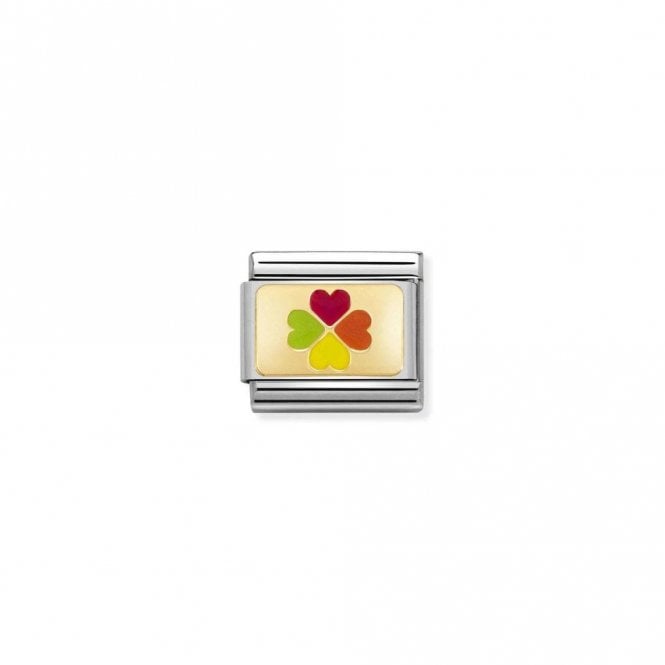 Classic Gold Rainbow Four-Leaf Clover Good Luck Charms