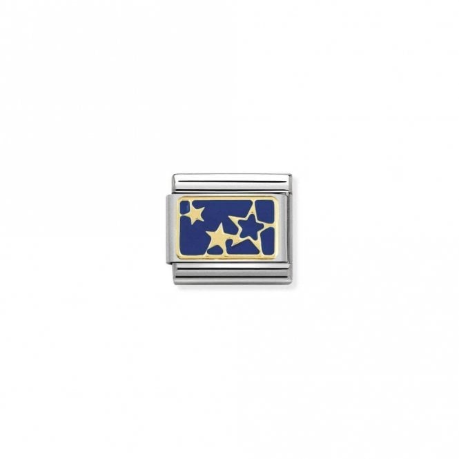 Classic Gold Stars Blue Plate Fairytale & Fantasy Charms