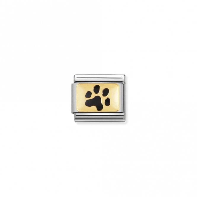 Nomination Classic Gold Paw Print Animal Charm