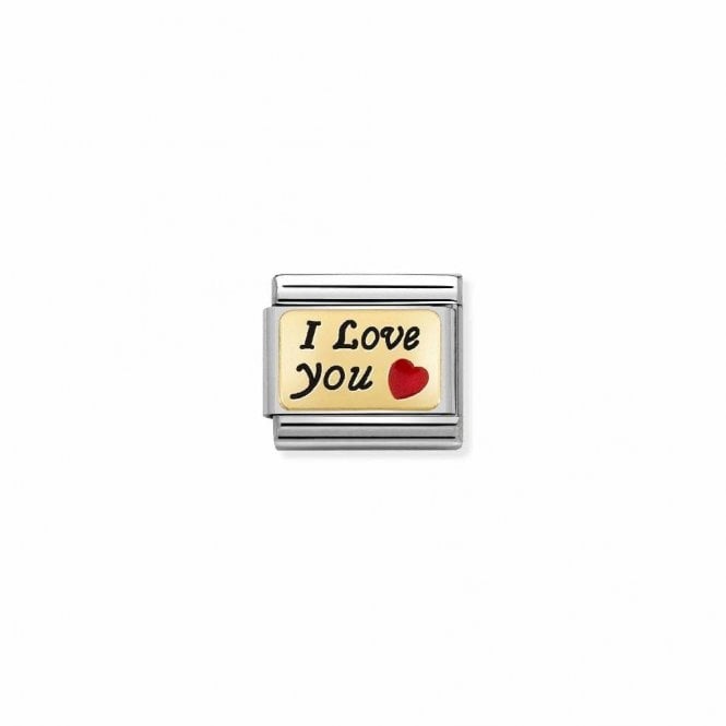 Classic Gold and Enamel I Love You Love & Hearts Charms