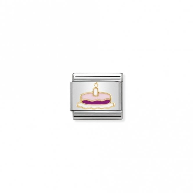 Nomination Classic Gold Cake with Candle Wedding & Anniversary Charm