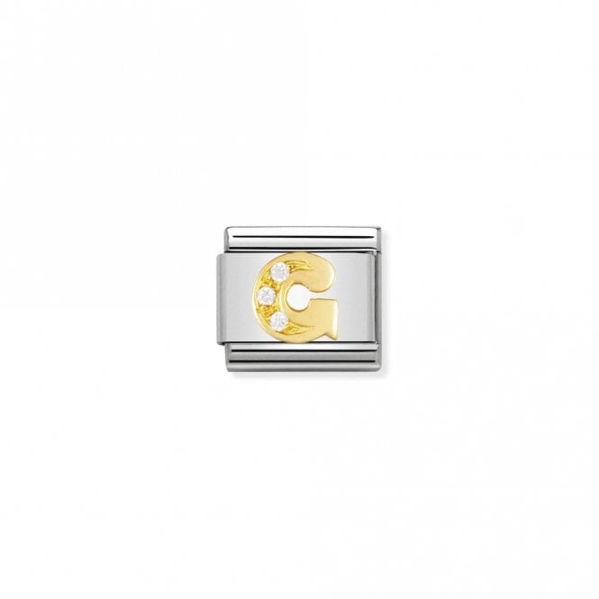 Classic Gold CZ G Letter Charms