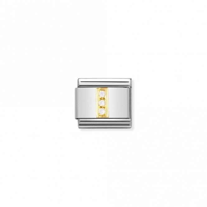Classic Gold CZ I Letter Charms