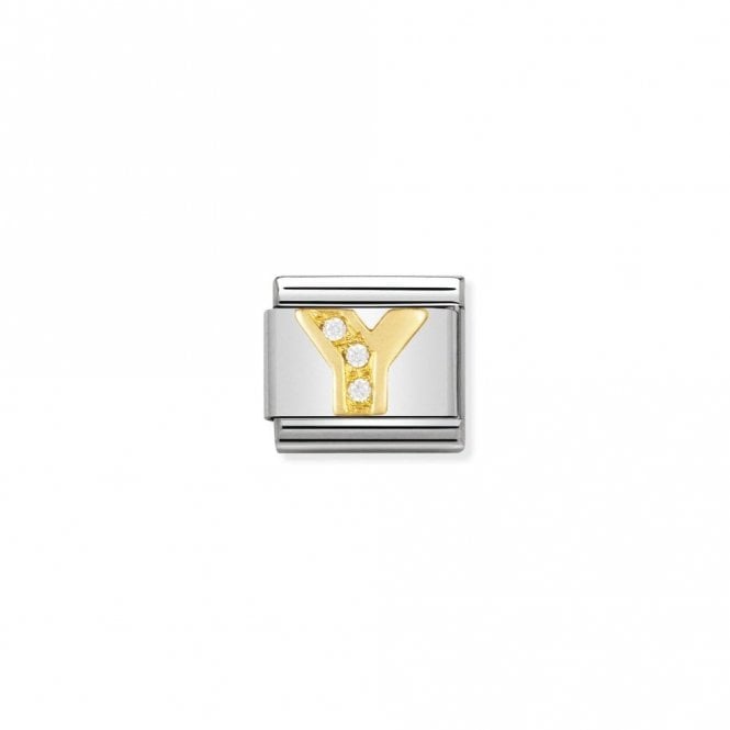 Classic Gold CZ Y Letter Charms