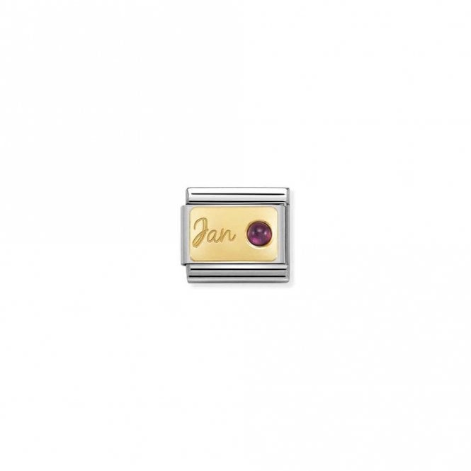 Classic Gold January Garnet Birthday & Birthstone Charms
