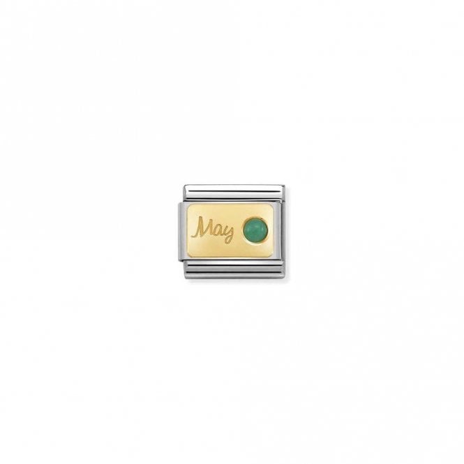 Classic Gold May Emerald Birthday & Birthstone Charms
