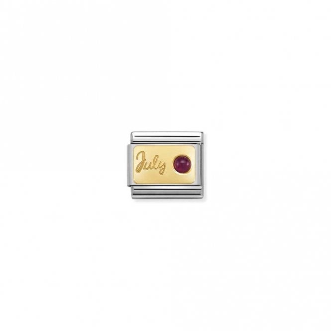 Classic Gold July Ruby Birthday & Birthstone Charms