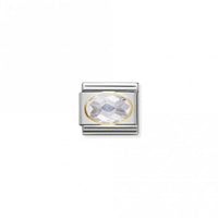 Classic Gold CZ Facetted White Sparkly Charms
