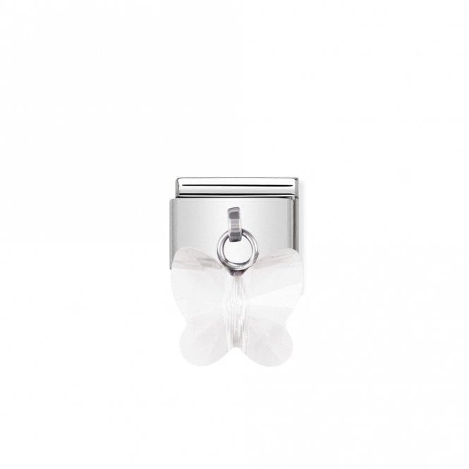Classic Silver White Butterfly Animal Charms