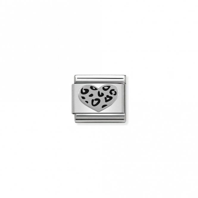 Classic Silver Leopard Heart Love & Hearts Charms