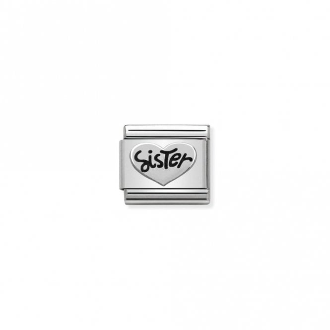 Classic Silver Sister Heart Friends & Family Charms