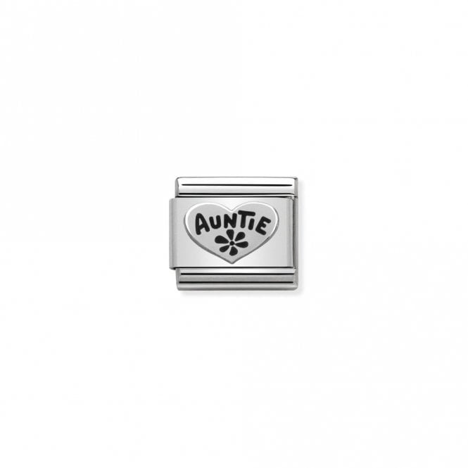 Classic Silver Auntie Heart Friends & Family Charms