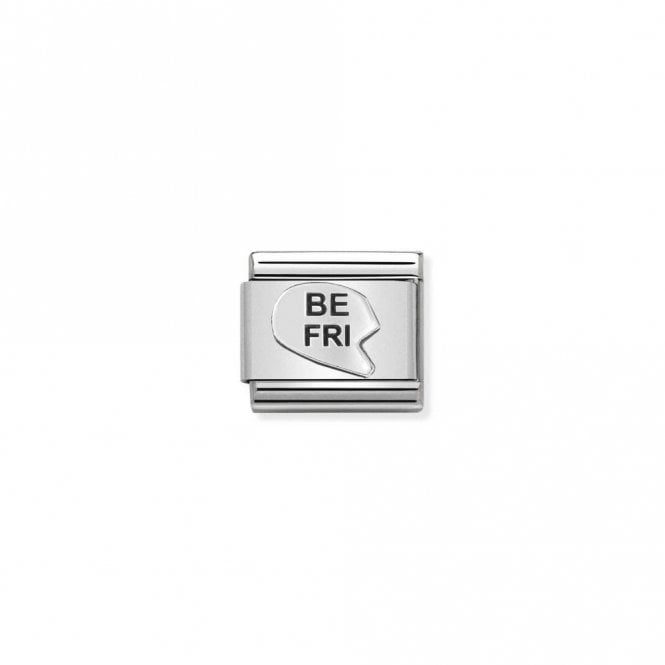 Nomination Silver Be-Fri Heart Best Friend Charms, 330101/42