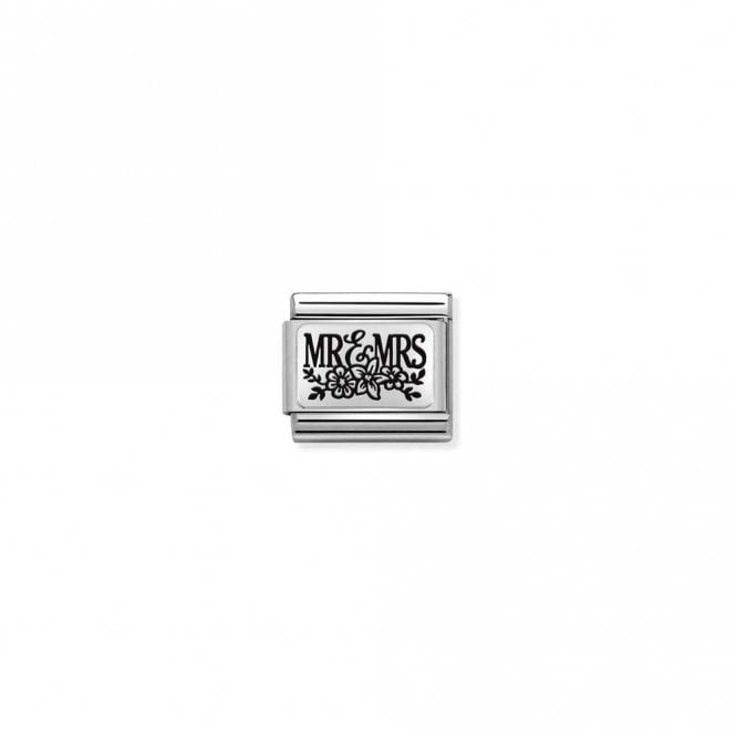 Classic Silver Mr & Mrs Flowers & Nature Charms