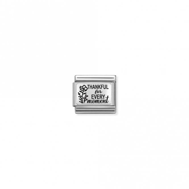Classic Silver Thankful For Every Moment Flowers & Nature Charms