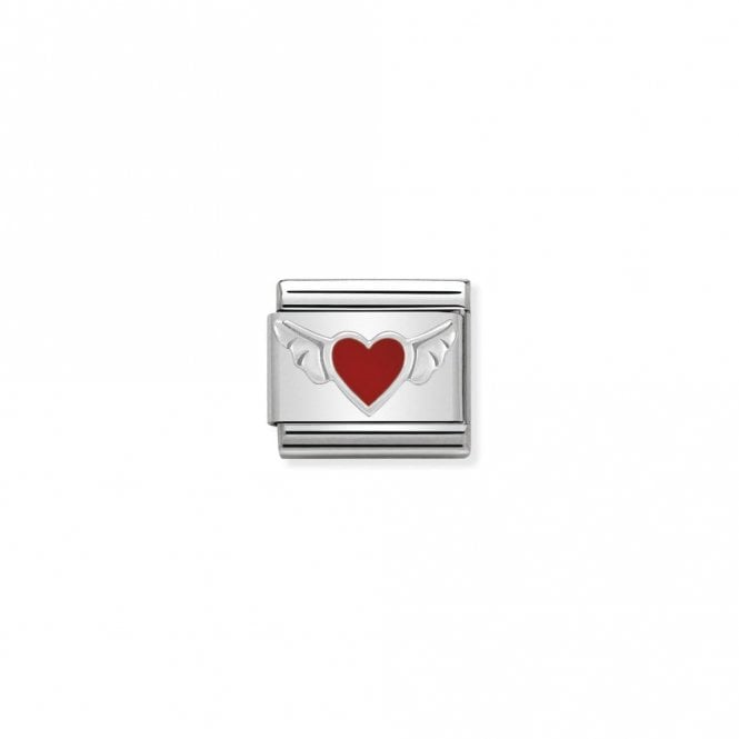 Classic Silver Heart with Wings Love & Hearts Charms