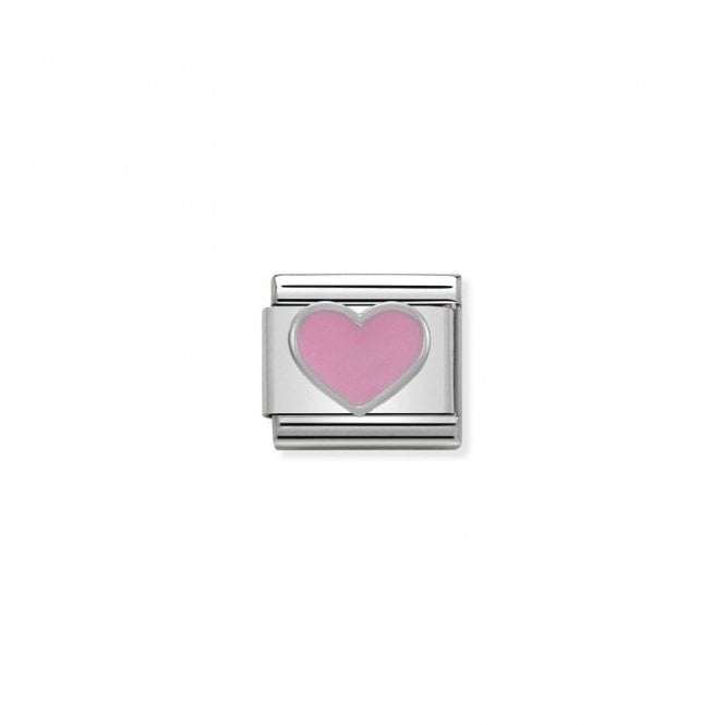 Nomination Classic Silver Pink Heart Love & Hearts Charm