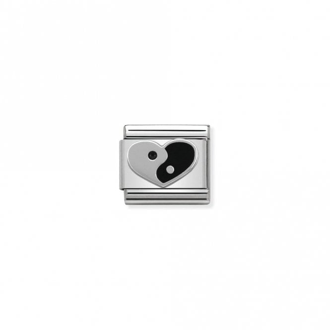 Nomination Classic Silver Ying Yang Heart Love & Hearts Charm