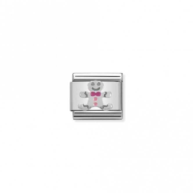 Nomination Classic Silver Gingerbread Man Christmas Charm