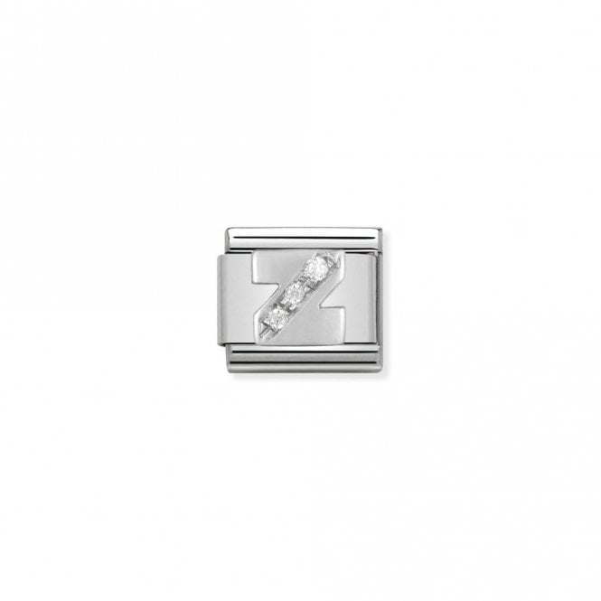 Classic Silver CZ Z Letter Charms