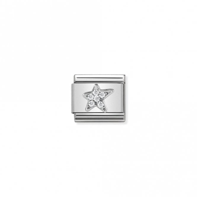 Classic Silver CZ Asymmetric Star Fairytale & Fantasy Charms