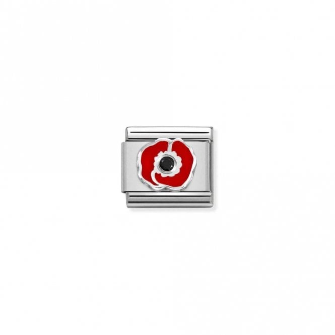 Classic Silver CZ Poppy Flowers & Nature Charms