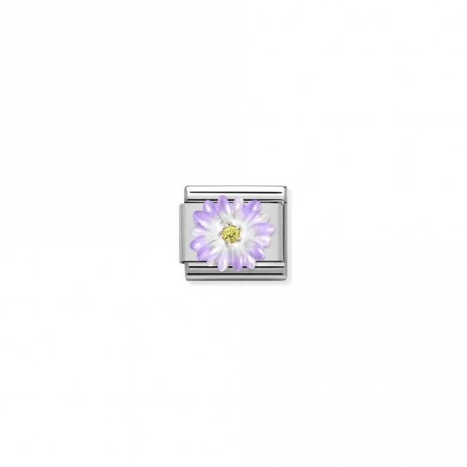 Classic Silver and Enamel Purple CZ Flowers & Nature Charms