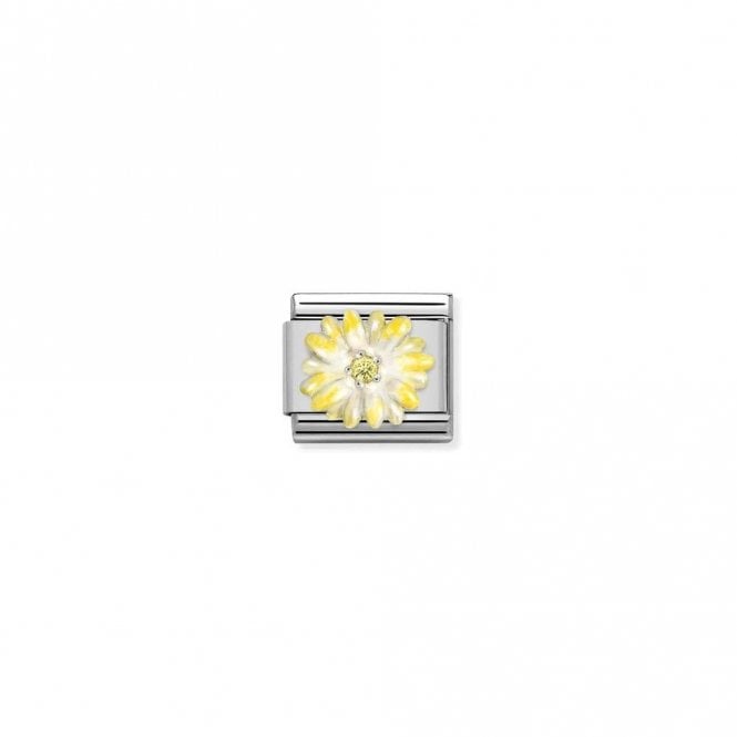 Classic Silver and Enamel Yellow CZ Flowers & Nature Charms