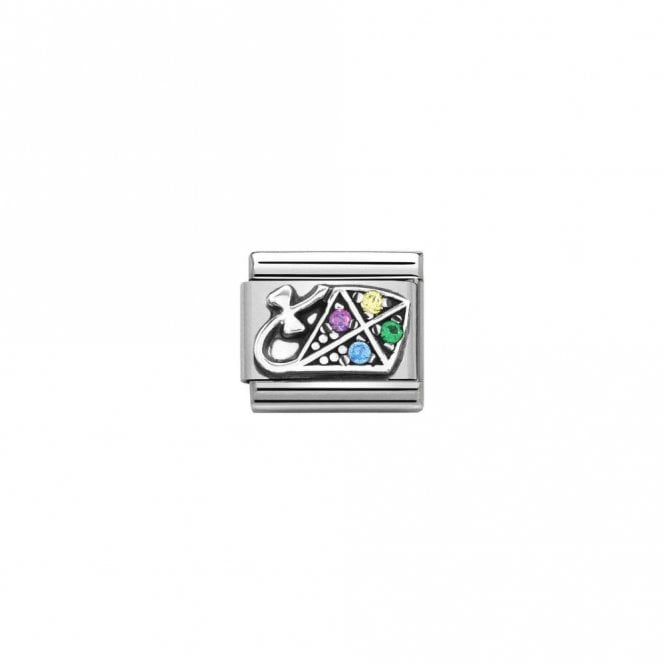 Classic Silver CZ Kite Fashion & Fun Charms